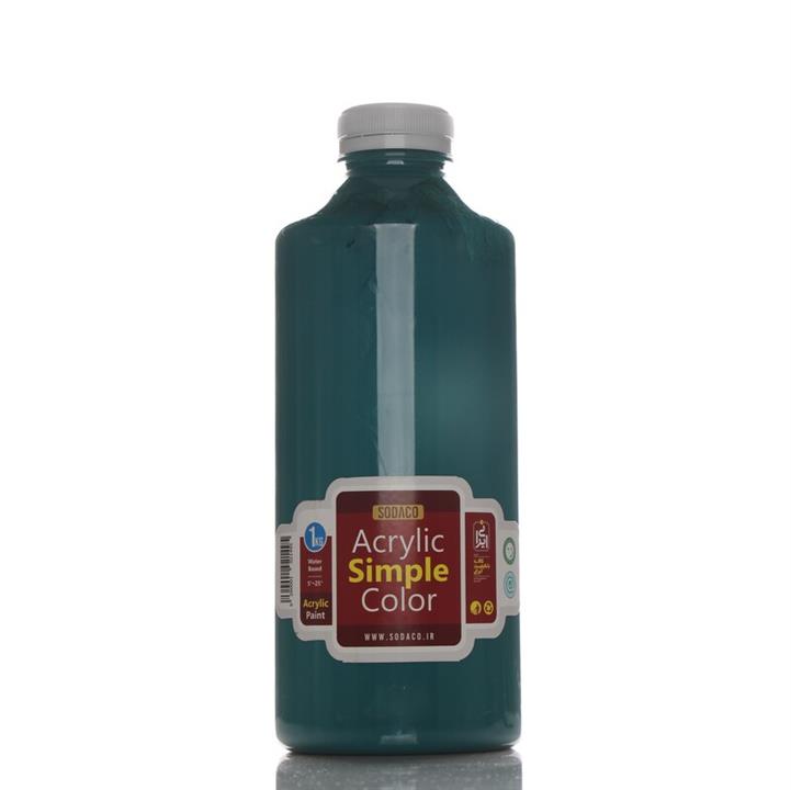 رنگ اکریلیک ساده 1 کیلویی فیروزه ای مسجدی کد  acrylic simple 5390